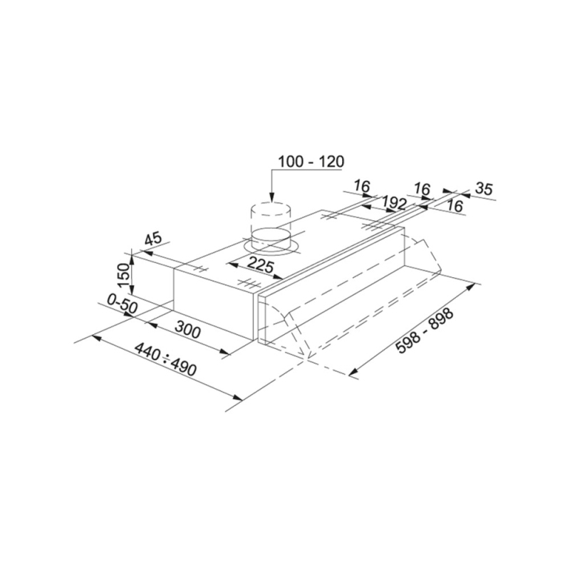 FRANKE 315.0547.778 CAPPA SOTTOPENSILE 90CM...