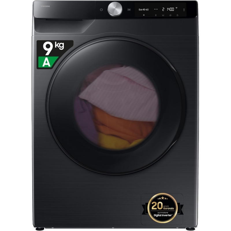 SAMSUNG WD90DG6G94BBU3 LAVASCIUGA SLIM 48CM 9/5KG 1400 GIRI ECODOSATORE WIFI VAPORE CLASSE A/E