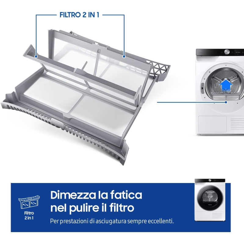 SAMSUNG DV90DG6845LKU3 ASCIUGATRICE 9KG WIFI...