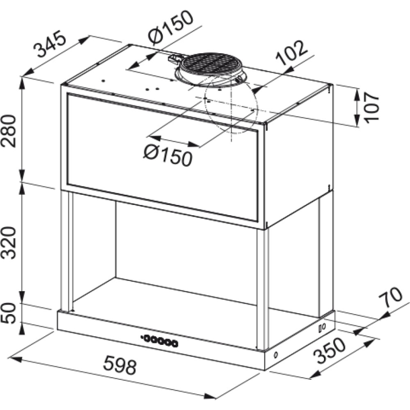 FABER FMA MODULAR F60 BK MATT CAPPA A PARETE O...