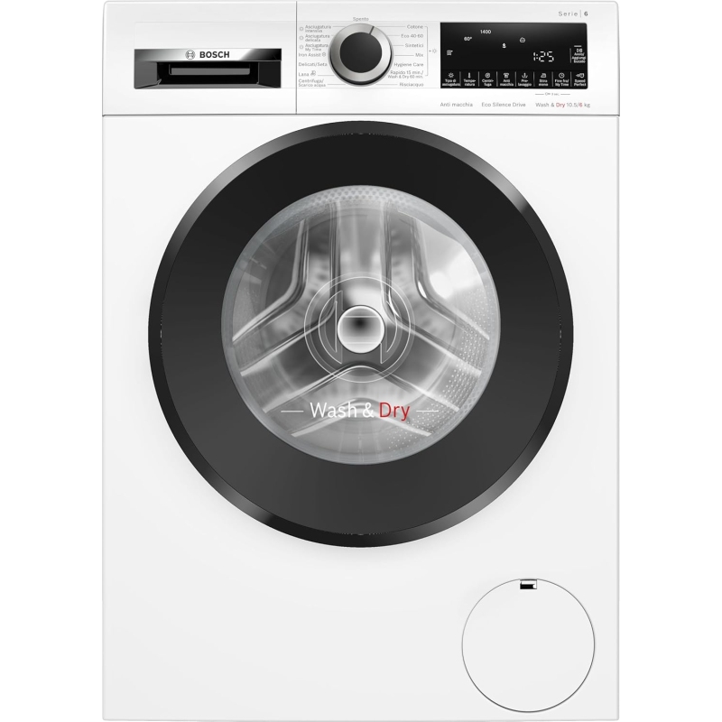 BOSCH WNG25400IT LAVASCIUGA 10/6 KG 1400 GIRI INVETER VAPORE CLASSE A/D