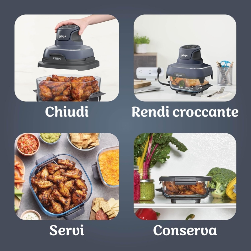NINJA CRISPi FRIGGITRICE AD ARIA PORTATILE -...