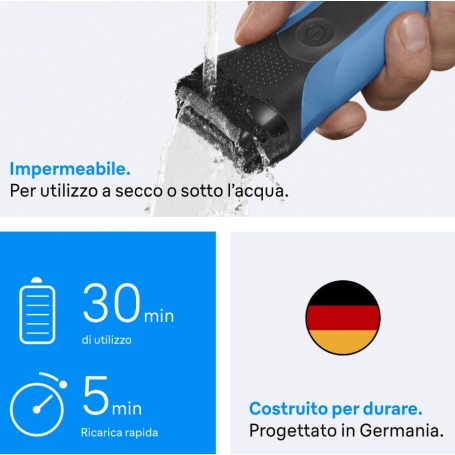 BRAUN SHAVER 310BT RASOIO SERIE 3 RICARICABILE WET E DRY