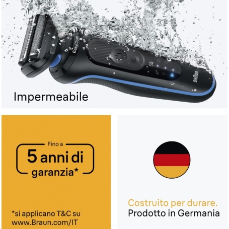 BRAUN SHAVER 52-B1000S RASOIO SERIE 5 RICARICABILE WET E DRY