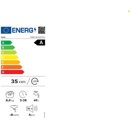HAIER HW80-B14IGITEUIT LAVATRICE SLIM 44CM 8KG 1400 GIRI VAPORE WIFI CLASSE A