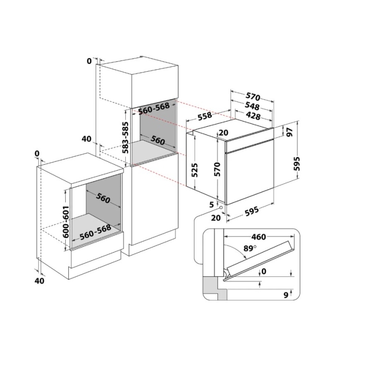 HOTPOINT ARISTON HAO 235H X FORNO DA INCASSO...