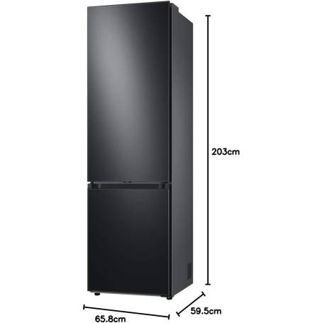 SAMSUNG RB38C7B6AB1 FRIGORIFERO COMBINATO BESPOKE 387LT NO FROST WIFI CLASSE A NERO