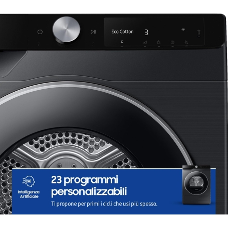 SAMSUNG DV90DG6845LB/U3 ASCIUGATRICE 9KG POMPA DI CALORE WIFI CLASSE A NERA