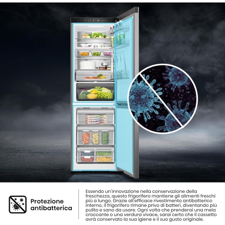 HISENSE RB3K330SAIC FRIGORIFERO COMBINATO NO FROST 330LT KITCHENFIT WIFI CLASSE C INOX
