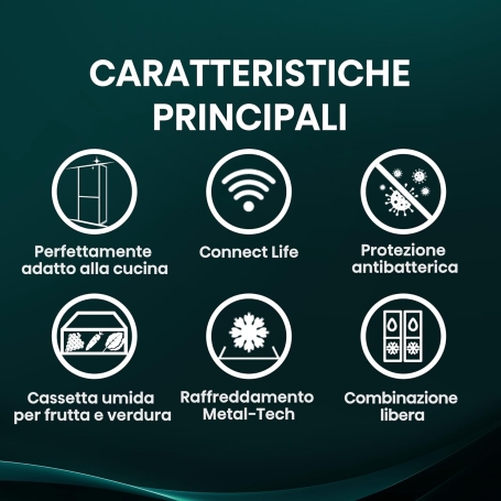 HISENSE RB3K330SAIC FRIGORIFERO COMBINATO NO FROST 330LT KITCHENFIT WIFI CLASSE C INOX