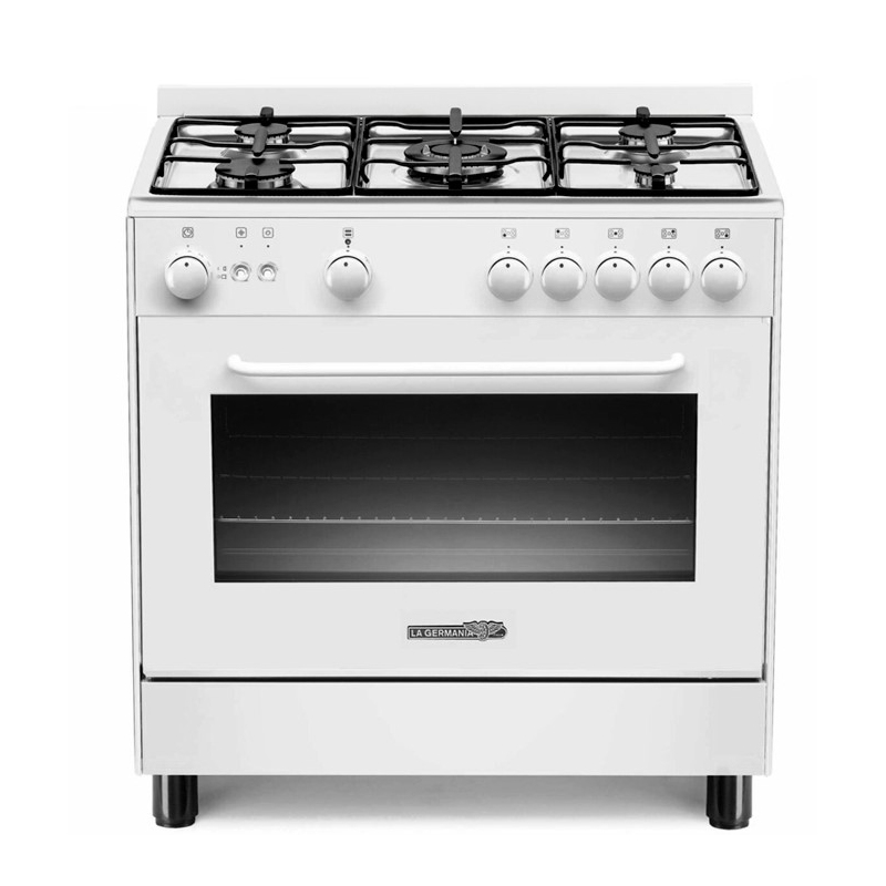 LA GERMANIA S85C21W/24 CUCINA 80x50 5 FUOCHI A GAS FORNO A GAS COLORE BIANCA