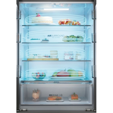 HAIER HFR3718ENGB FRIGORIFERO 4 PORTE 402 LT NO FROST WIFI CLASSE E NERO