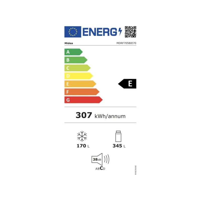 etichetta energetica Midea MDRF705BIE70