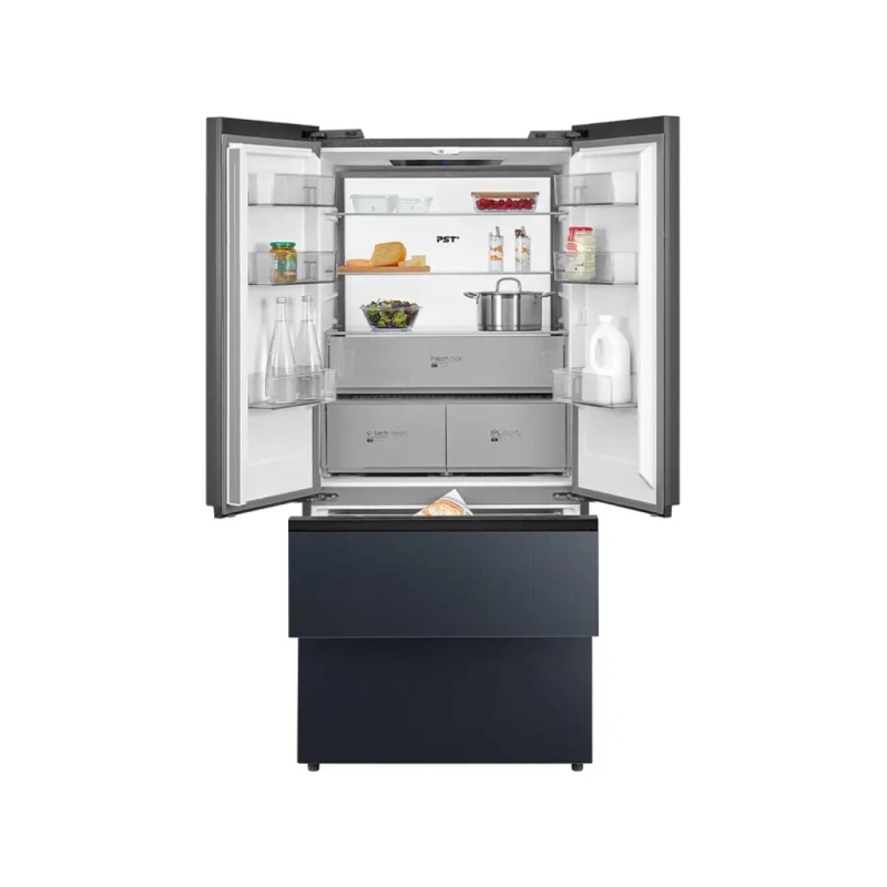 Frigorifero French Door Midea MDRF705BIE70, aperto