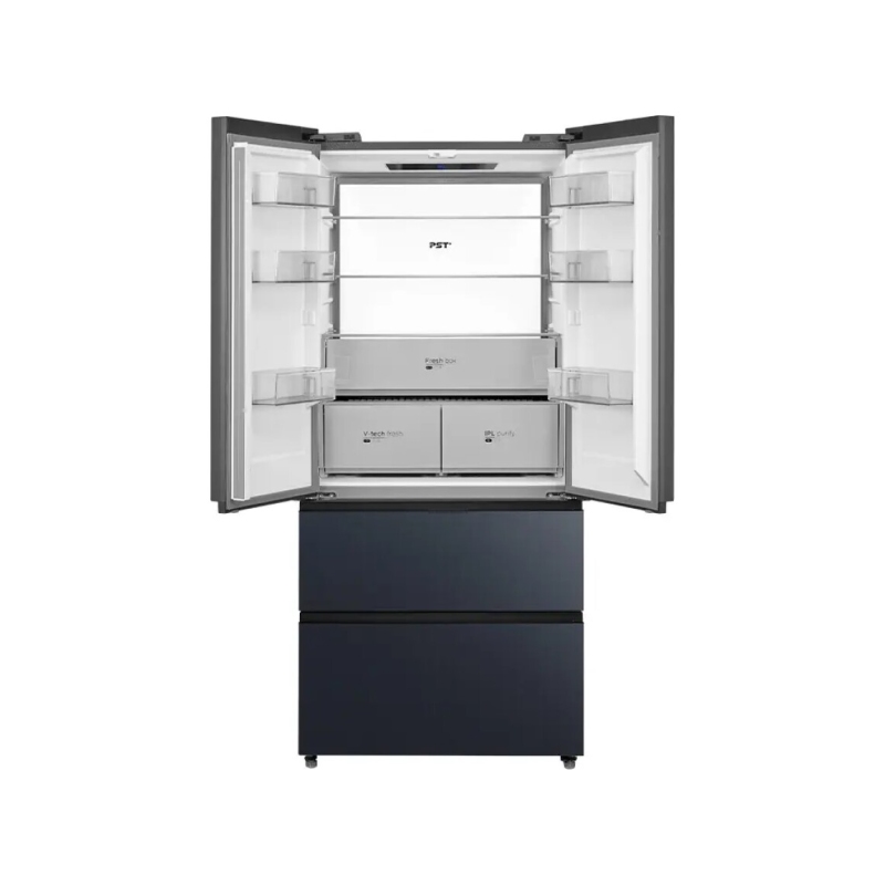 Frigorifero French Door Midea MDRF705BIE70, aperto