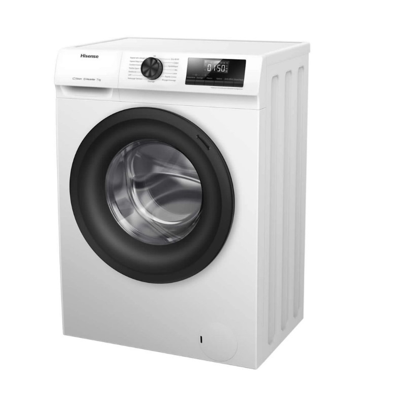 Lavatrice 7kg Hisense WFQP701219VM vista laterale
