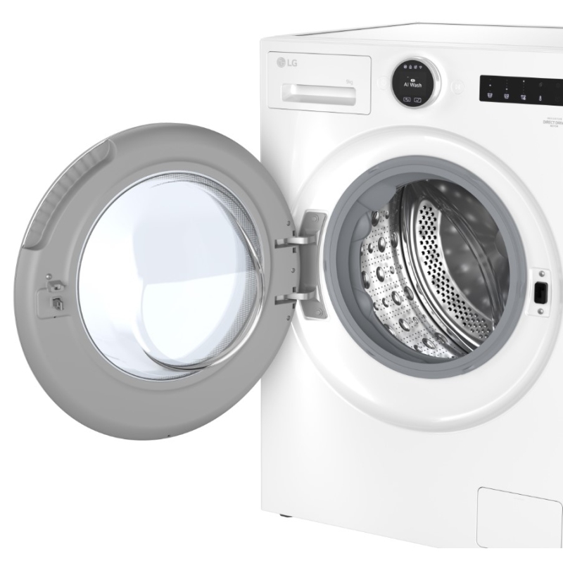 lavatrice LG F4X7011TWBcon oblò aperto