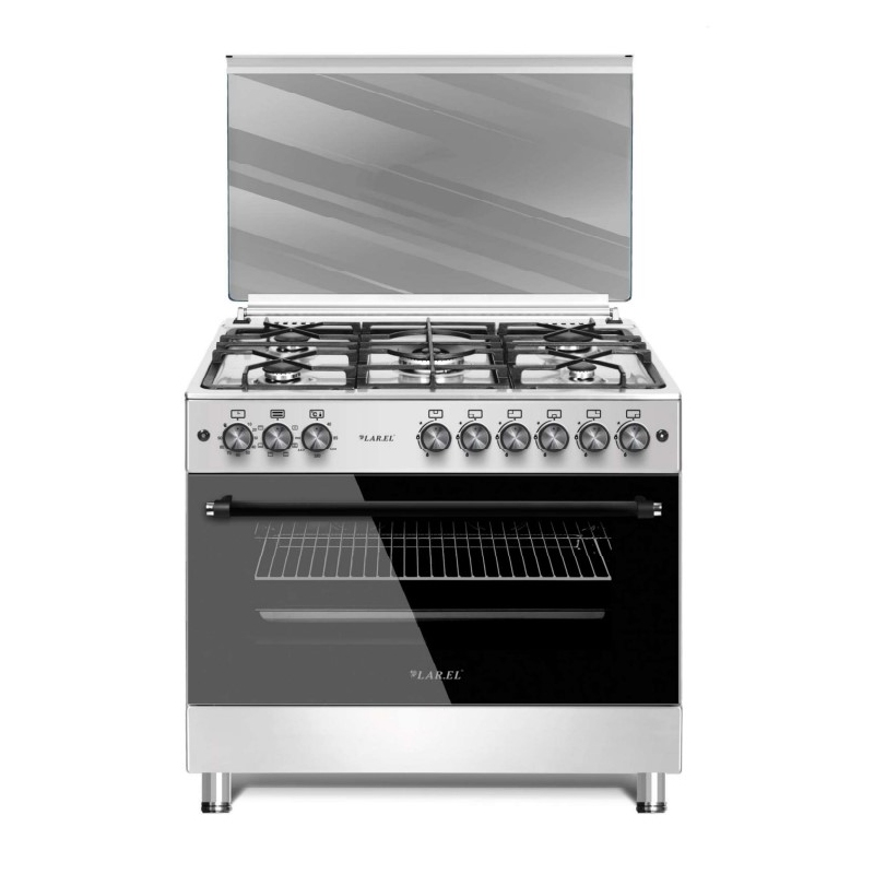 LAREL L90GX CUCINA A GAS 90x60 5 FUOCHI FORNO A GAS - INOX