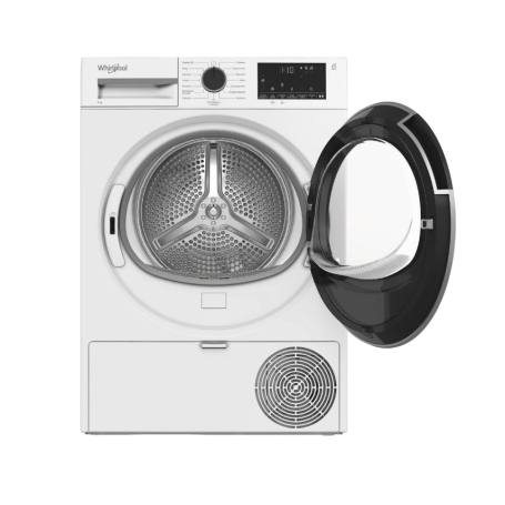 Asciugatrice Whirlpool C WD 83M WBS IT con oblò aperto Asciugatrice Whirlpool C WD 83M WBS IT con oblò aperto