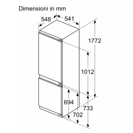 schema incasso Frigorifero combinato SIEMENS KI86VVFE0