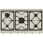SMEG SRV896AVOGH2 PIANO COTTURA DA 90CM 5 FUOCHI GRIGLIE IN GHISA COLORE AVENA - PROMO