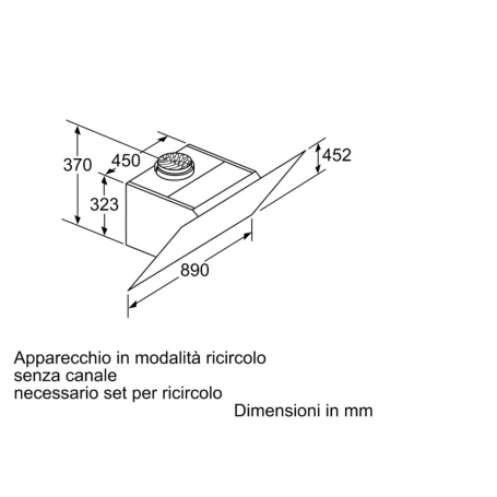 SIEMENS Cappa a Parete 90cm LC98KLV60 Wifi Colore Nero