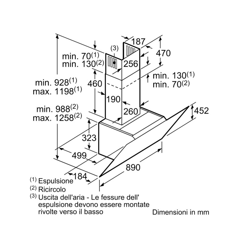 SIEMENS Cappa a Parete 90cm LC98KLV60 Wifi...