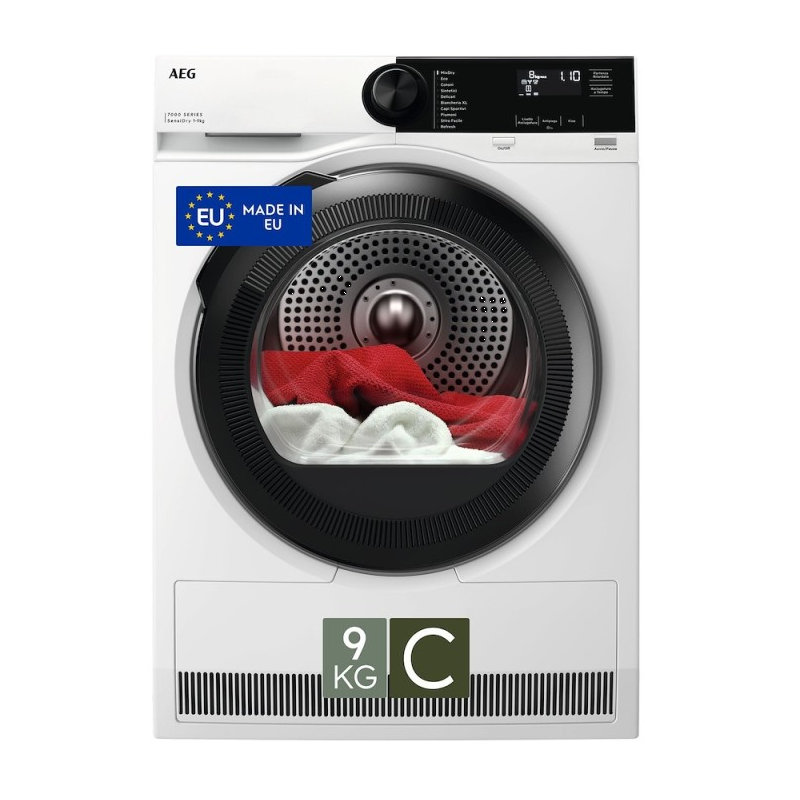 AEG TR7HE9C ASCIUGATRICE A POMPA DI CALORE 9KG SENSIDRY INVERTER CLASSE C