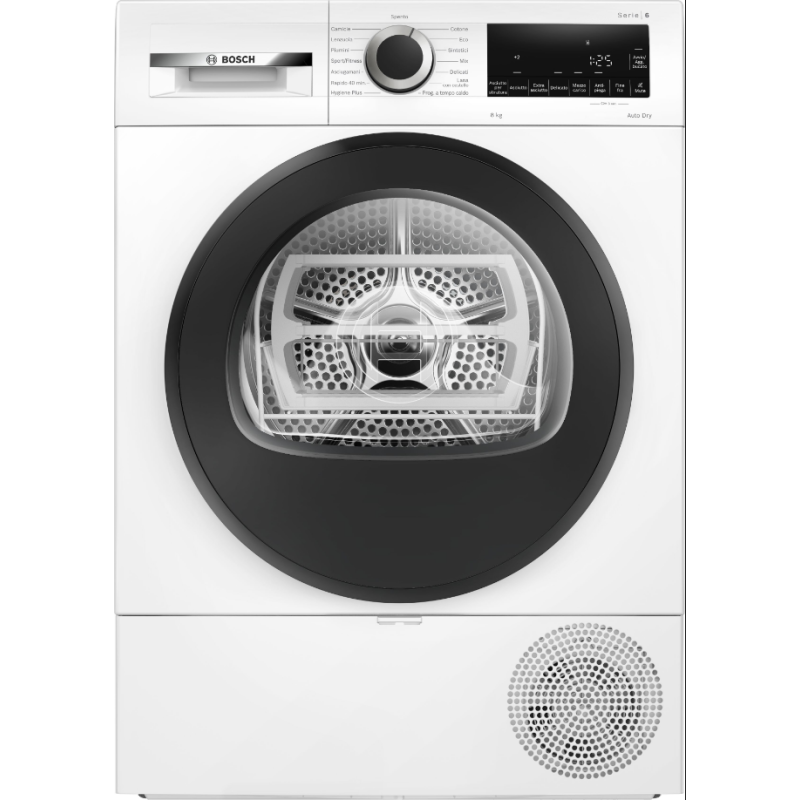 BOSCH WQG233D1II ASCIUGATRICE A POMPA DI CALORE 8KG INVERTER CLASSE C