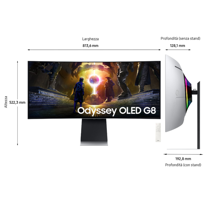 SAMSUNG LS34DG850SUXEN MONITOR O-LED 34'' DA...