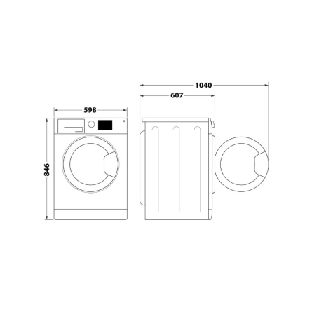 Hotpoint Ariston Asciugatrice 9kg HPT 93D BS IT Pompa di calore  Vapore e PetHaircare Classe D – HPT93DBSIT