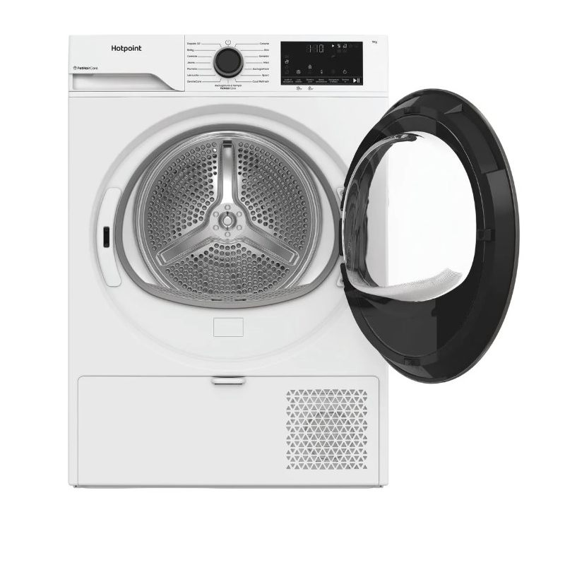 Asciugatrice Hotpoint Ariston HPT 93D BS IT con oblò aperto