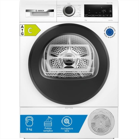 BOSCH WQG243D9IT ASCIUGATRICE A POMPA DI CALORE 9KG INVERTER CLASSE C