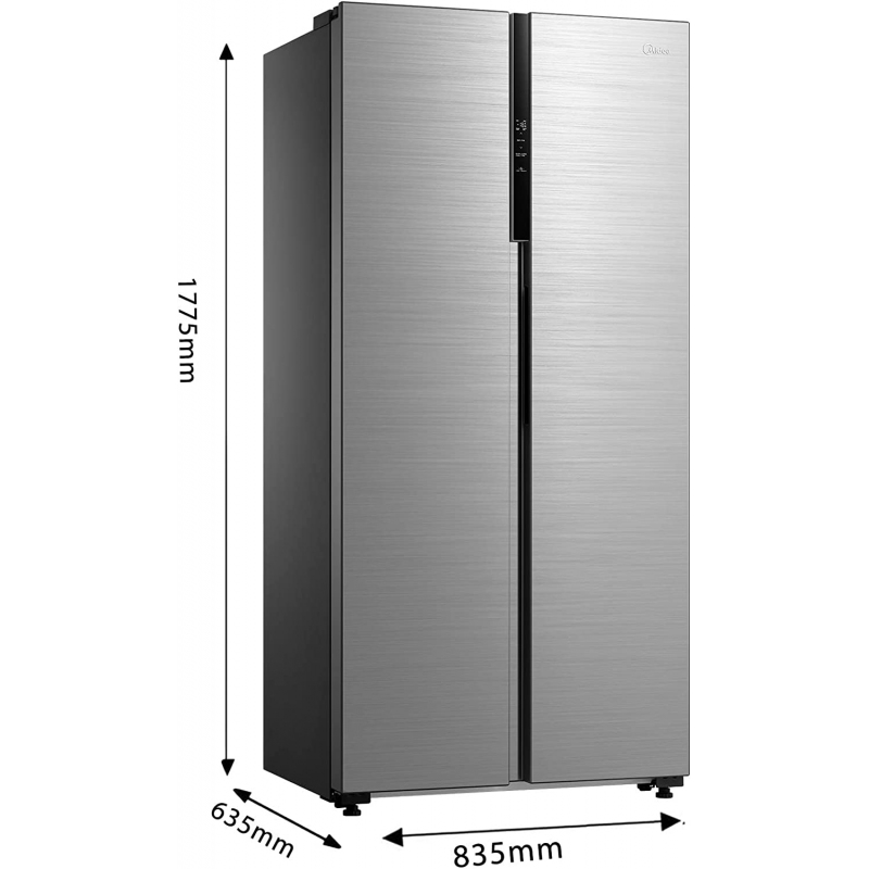 COMFEE MIDEA MDRS619FGF46 FRIGORIFERO SIDE BY SIDE 460 LT LIBERA INSTALLAZIONE NO FROST CLASSE F DISPLAY INOX - PROMO