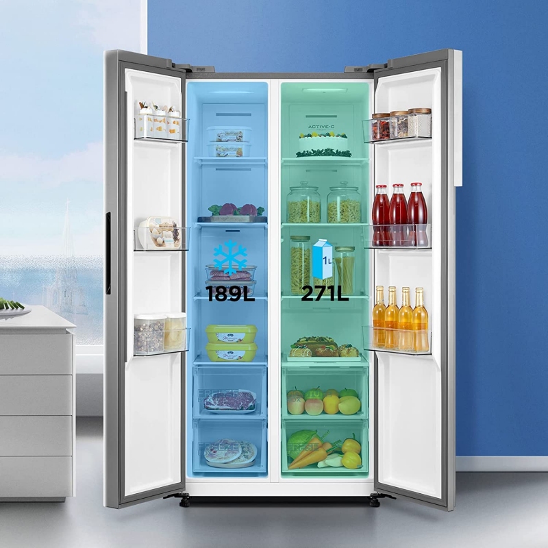 COMFEE MIDEA MDRS619FGF46 FRIGORIFERO SIDE BY SIDE 460 LT LIBERA INSTALLAZIONE NO FROST CLASSE F DISPLAY INOX - PROMO