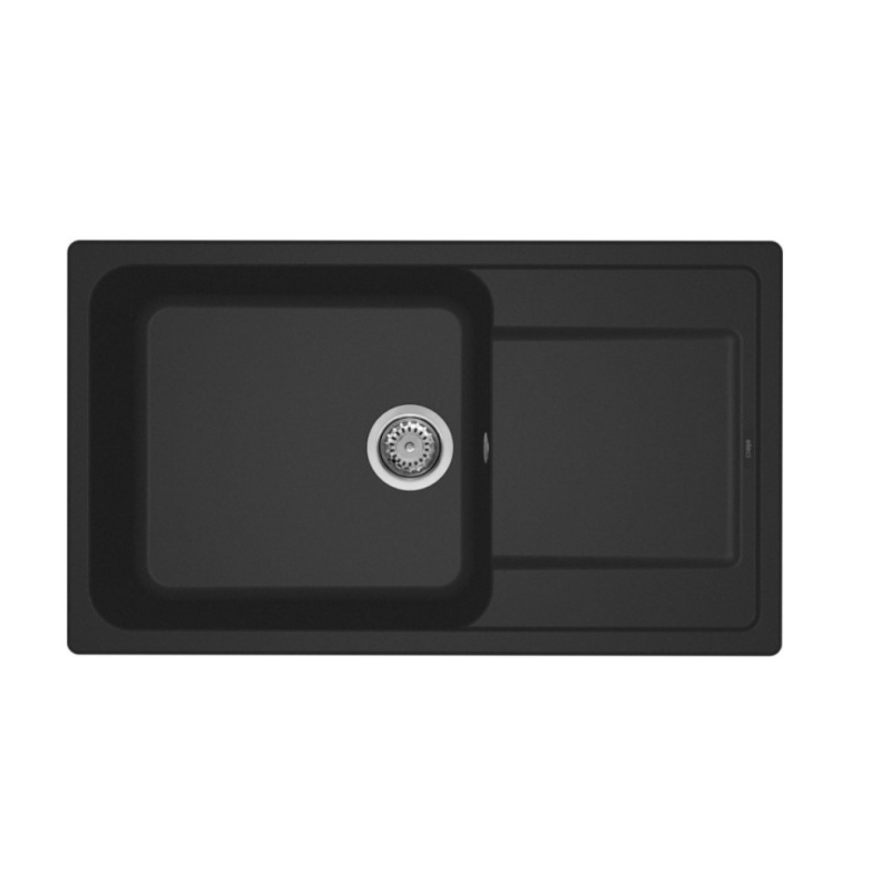ELLECI LIFE 410 LG241040 LAVELLO 86X50 1 VASCA CON GOCCIOLATOIO REVERSIBILE GRANITEK NERO