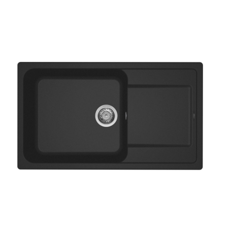 ELLECI LIFE 410 LG241040 LAVELLO 86X50 1 VASCA CON GOCCIOLATOIO REVERSIBILE GRANITEK NERO