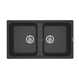 ELLECI LG245059 LAVELLO 2 VASCHE 86x50 IN GRANITEK ANTRACITE