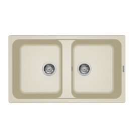 ELLECI LG245062 LAVELLO 2 VASCHE 86x50 IN GRANITEK BIANCO...