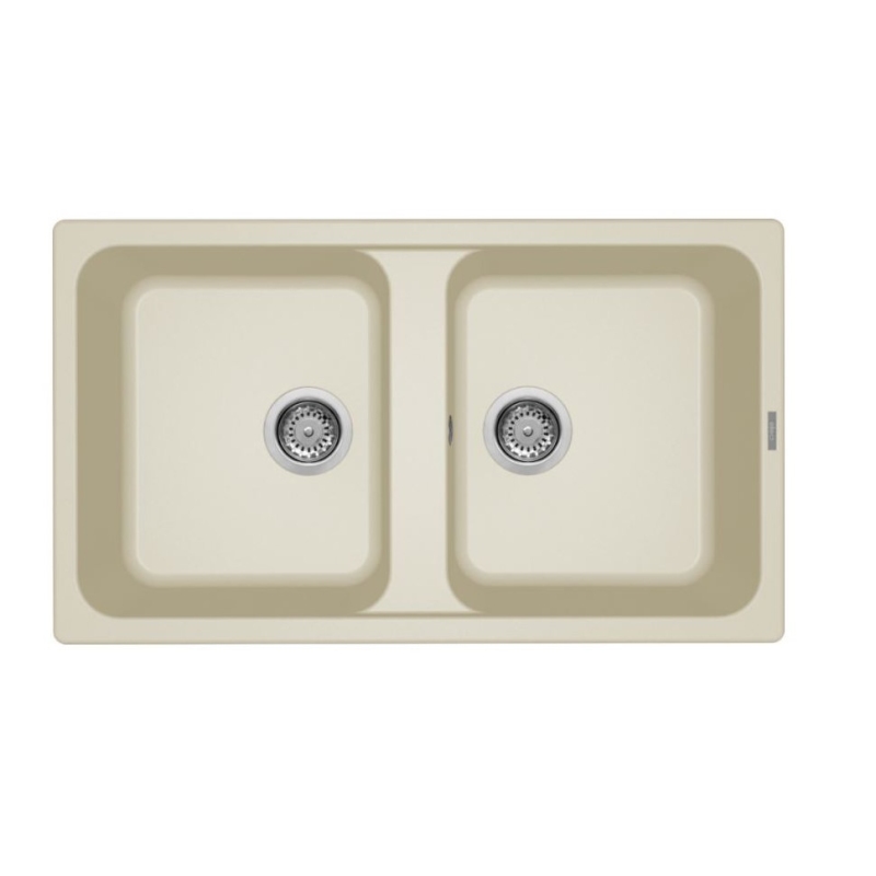 ELLECI LG245062 LAVELLO 2 VASCHE 86x50 IN GRANITEK BIANCO ANTICO