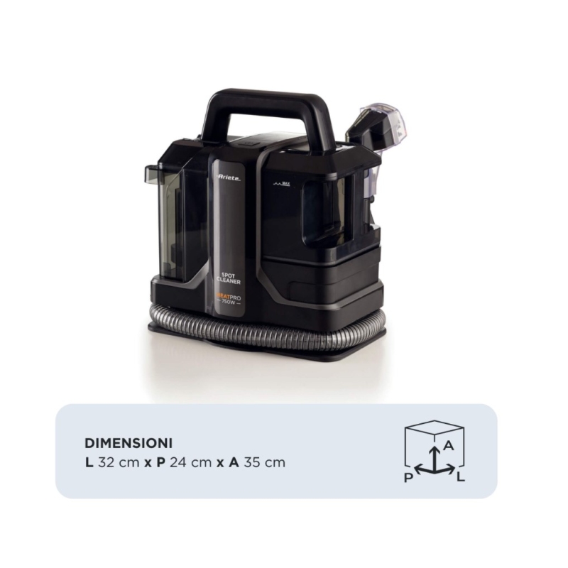 dimensioni Smacchiatore Ariete SPOT CLEANER HEAT PRO