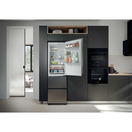 HAIER HTR3518ENMX FRIGORIFERO COMBINATO 303LT NO FROST CLASSE E INOX