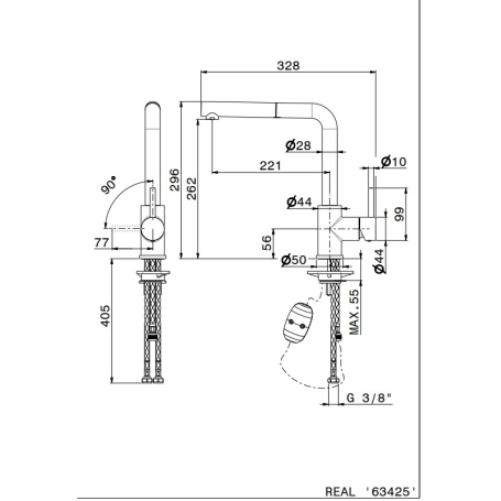 NEWFORM 63425.59.098 REAL MISCELATORE GOLD CON DOCCETTA ESTRAIBILE