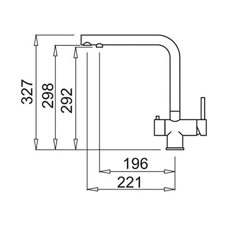 ELLECI TOURMALINE MGKTOU40 Miscelatore Filtrante Monocomando Granitek Nero
