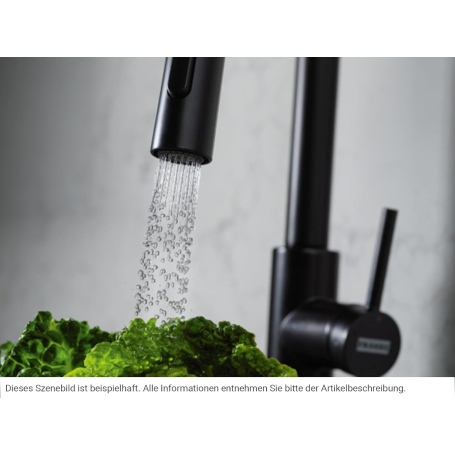 Franke Pescare Slide Miscelatore con Doccetta Estraibile Doppiogetto Nero Matt -115.0575.968