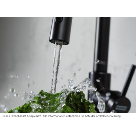 Franke Pescare Slide Miscelatore con Doccetta Estraibile Doppiogetto Nero Matt -115.0575.968