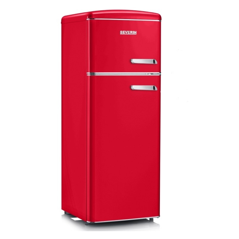 SEVERIN RKG 8890 FRIGORIFERO DOPPIA PORTA LINEA RETRO' 208 LT CERNIERA A SINISTRA ROSSO - E