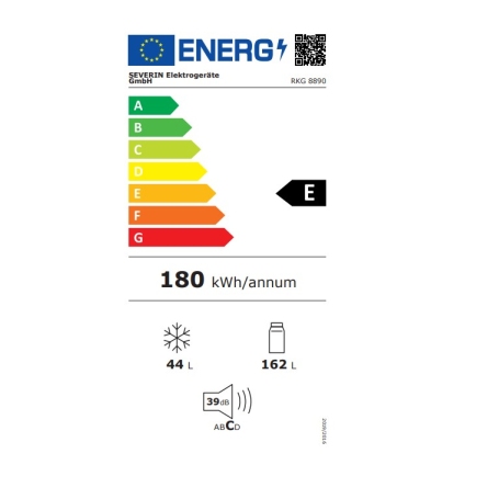 SEVERIN RKG 8890 FRIGORIFERO DOPPIA PORTA LINEA RETRO' 208 LT CERNIERA A SINISTRA ROSSO - E