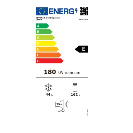 SEVERIN RKG 8904 FRIGORIFERO DOPPIA PORTA LINEA RETRO' 208 LT CERNIERA A SINISTRA CLASSE E COLORE TURCHESE - RKG8934