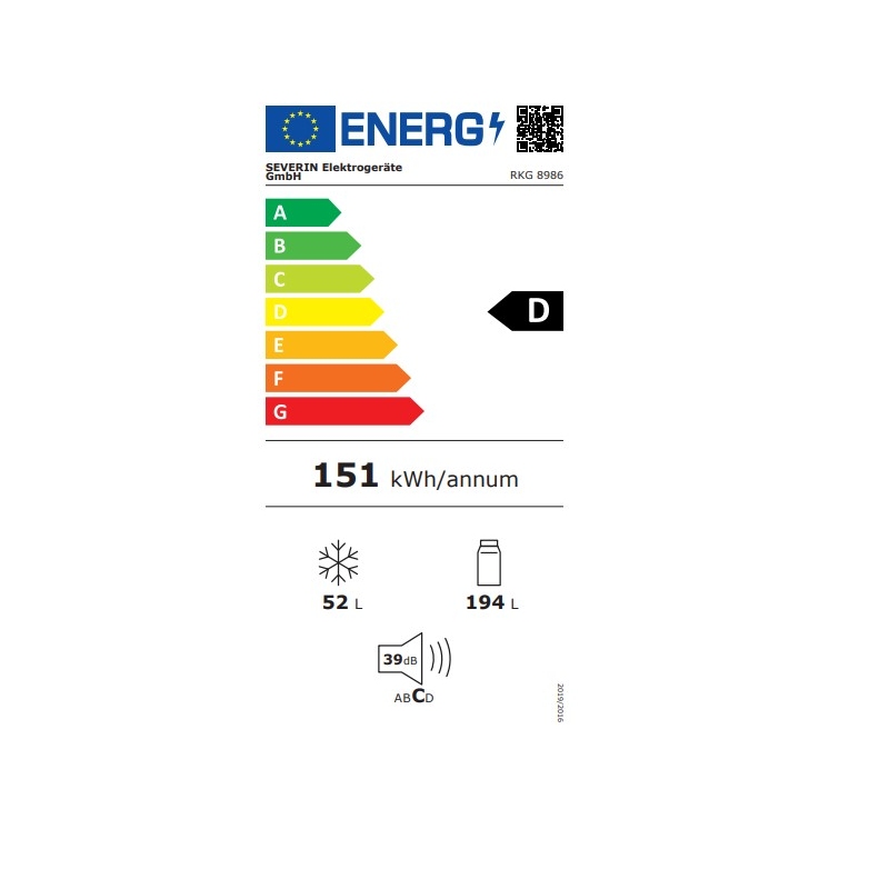 SEVERIN RKG 8992 FRIGORIFERO COMBINATO LINEA...